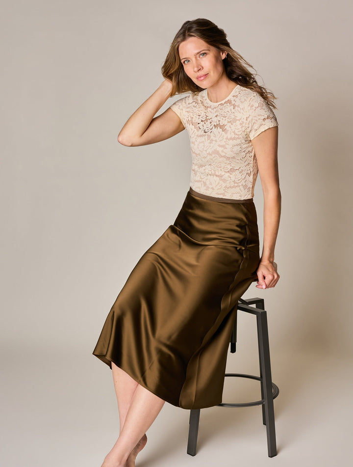 The Short Sleeve Lace Overlay