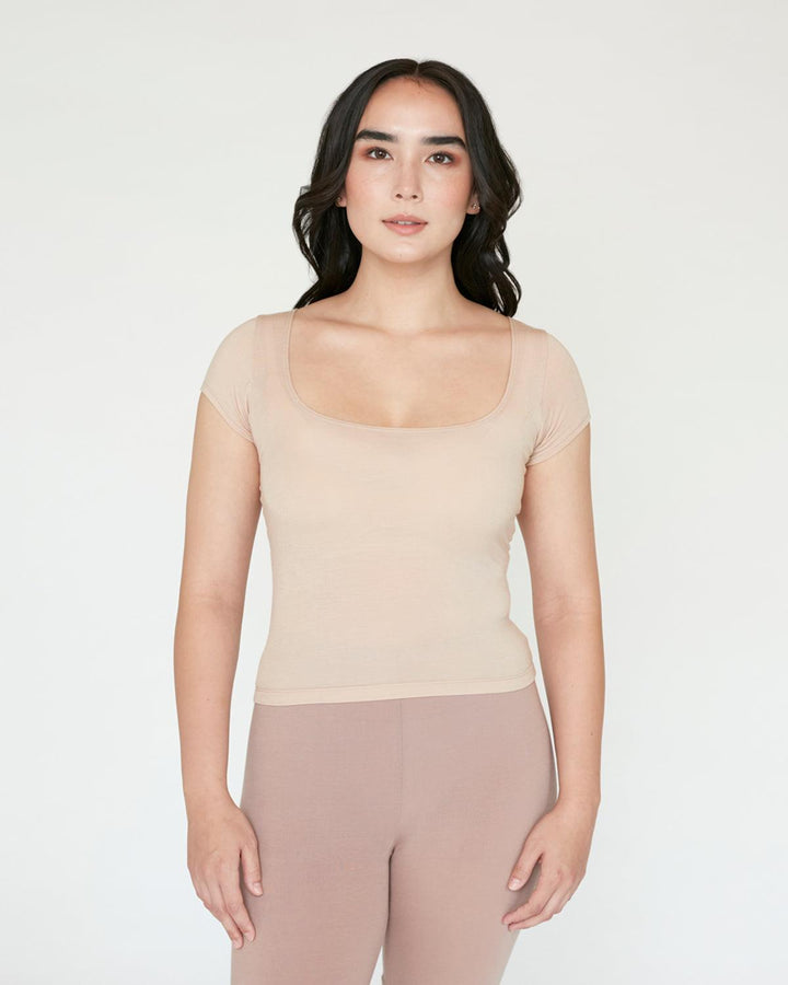 The Square Neck Cap Sleeve Undershirt